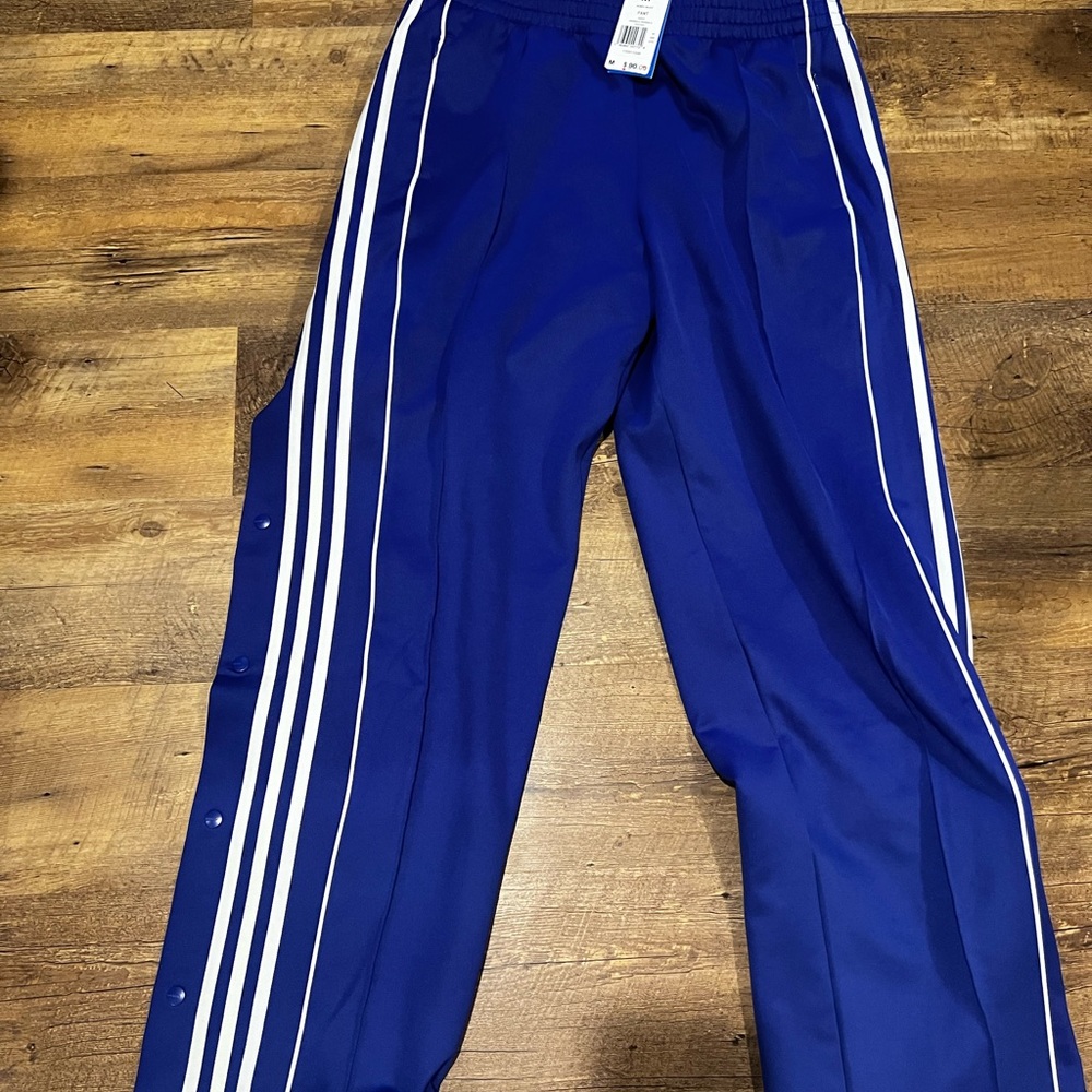 adidas Originals Blue Three-Stripe Track Pants - Picture 2 of 6